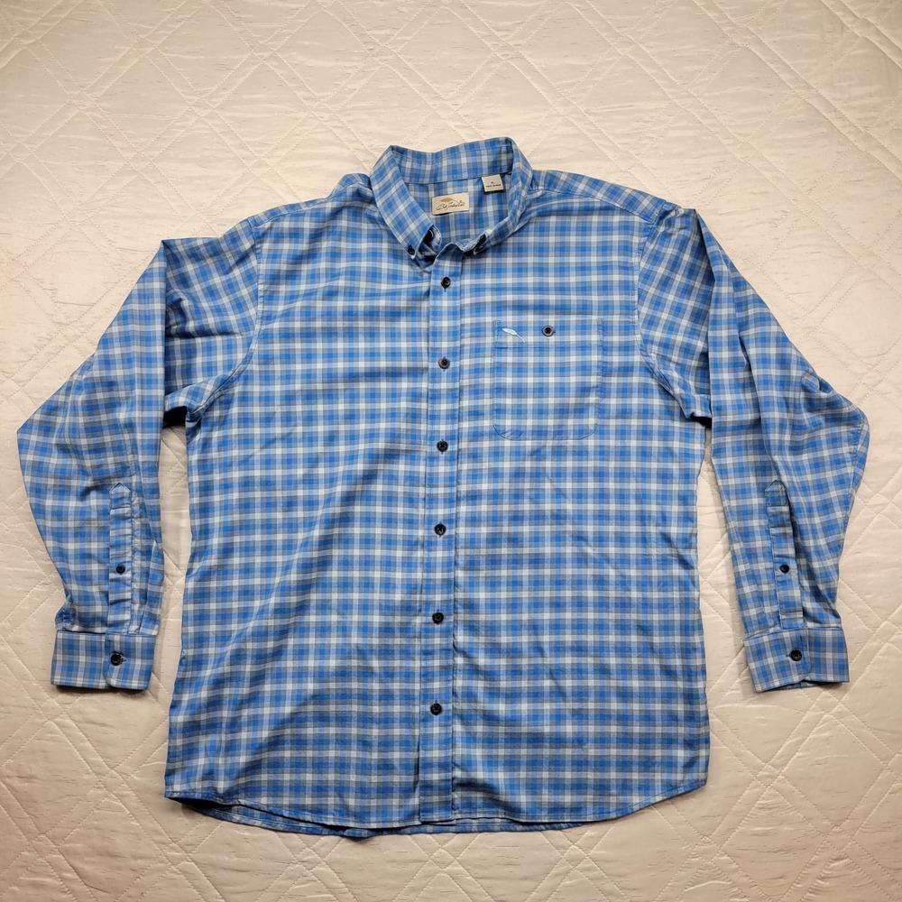 Bob Timberlake blue plaid long sleeve‎ dress shirt size XL